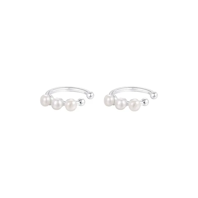 NVBBK S925 Silver Clip On Earrings Women's-5