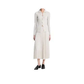 VINCE Draped Pleated Skirt