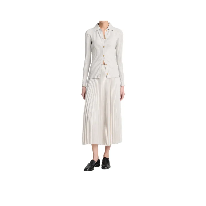 VINCE Draped Pleated Skirt-0