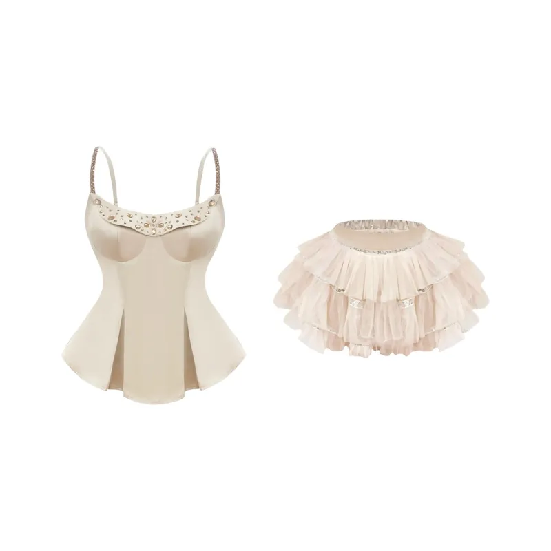 FLIM Two Piece Skirt Sets Women's-0