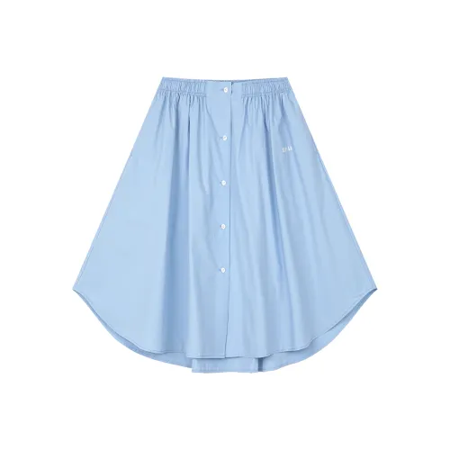 UOOYAA 블루 여성 캐주얼 롱 스커트