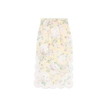Zimmermann Acacia Scallop Midi Skirt