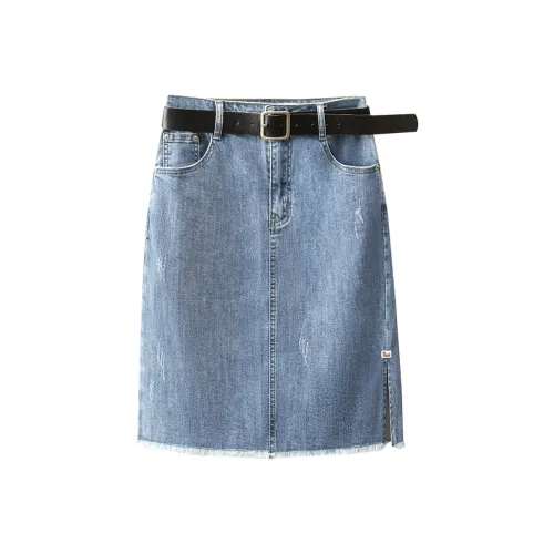 TOUCH Denim Short Skirts Women's Light Blue