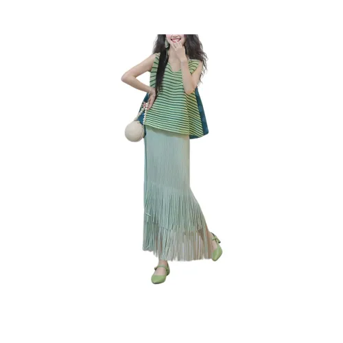 Wbwq Two Piece Skirt Sets Women's