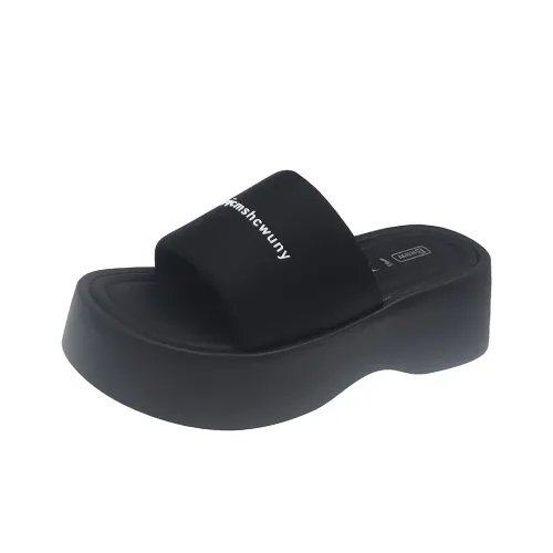AJPAP Slide Slippers Women's Black/Beige/Bright basketball