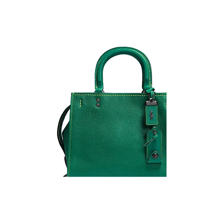 COACH Rogue Chromium Tanned Suede Leather Shoulder Bag, Crossbody Bag, Handbag Medium Size Women's Dark Green-2