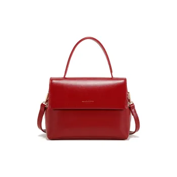 PAYOT Microfiber Synthetic Leather One Shoulder Handbag Women's Red