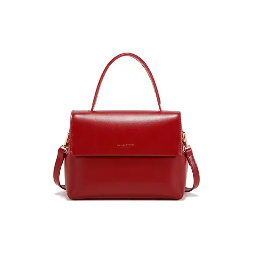 PAYOT Microfiber Synthetic Leather One Shoulder Handbag Women's Red