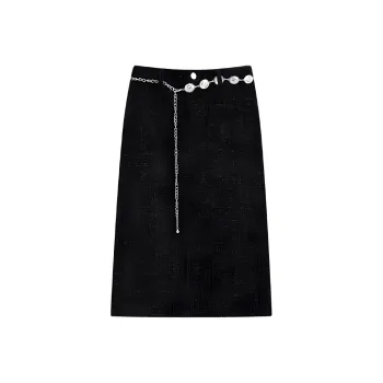 Love To Serve Casual Long Skirt Women's Black