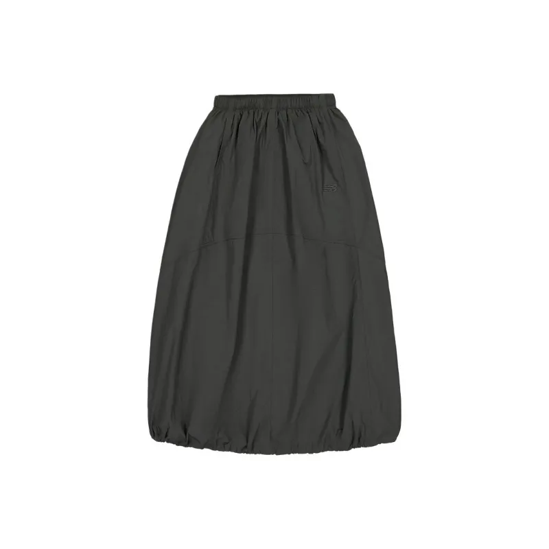 New Balance Casual Long Skirt Women's Black Asphalt Cyan-0