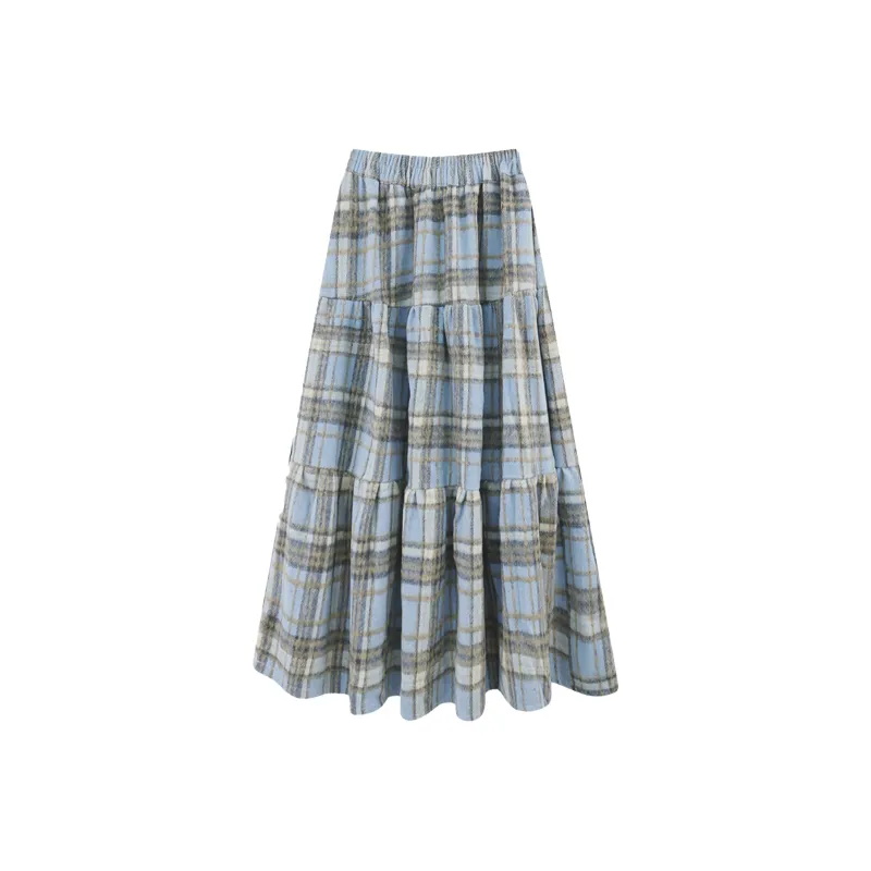 XUANSHU Casual Long Skirts Women's-13