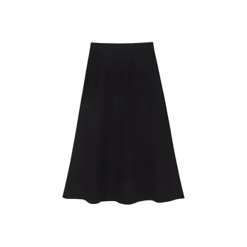 Orange Desire Casual Long Skirt Women's Elegant Black