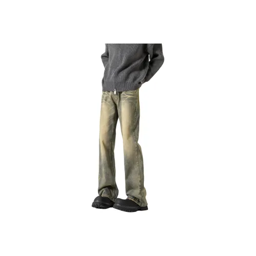 Lulifama Jeans Unisex Yellow Mud