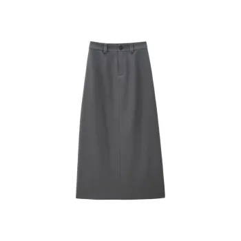 UNIQLO Casual Long Skirts Women's Dark Gray