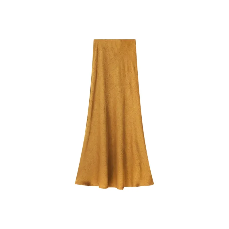 HTHK Casual Long Skirt Women's Black/White/Gold/Purple-10