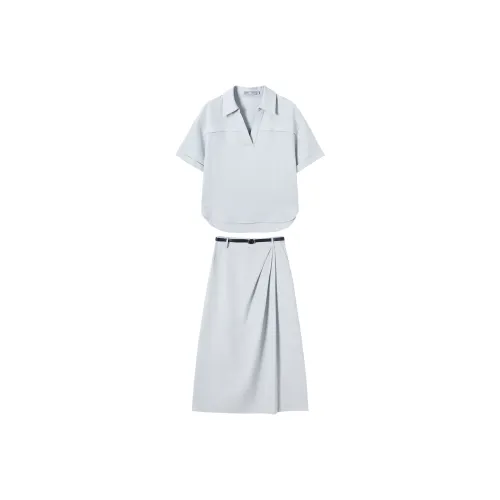 DIALOGUE Skirt Set Women's Sea Salt Blue