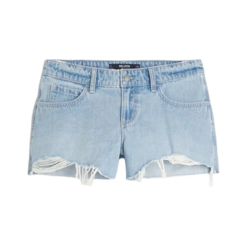 Hollister SS24 Denim Shorts Women's Light Blue-0
