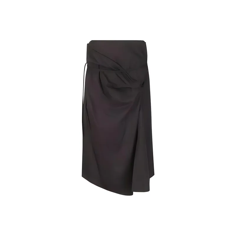 Lemaire Asymmetrical Tied Skirt 'Midnight Indigo'-0