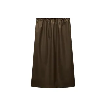 ZARA ZW Series Casual Long Skirt Women's Dark Khaki