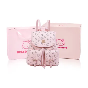 MESUCA &Sanrio Hello Kitty Collaboration Kitty Series PU Backpack Women's Pink/Brown/Milk Tea