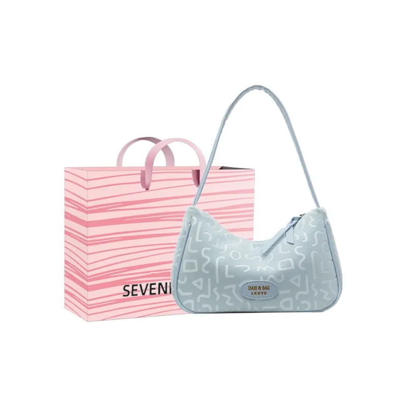 SEVENMOONS PU Shoulder Bag Women's Purple/Blue/Pink/Ecru-3