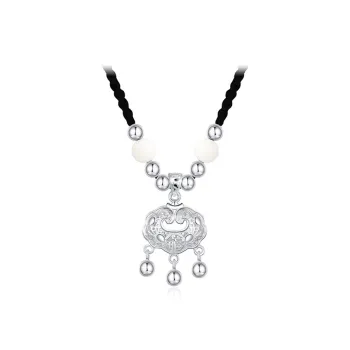 KiNGZiT White Jade Bodhi Necklaces Unisex