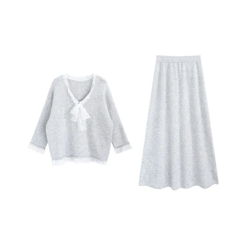 SNZX Skirt Set Women's Dark Gray-3