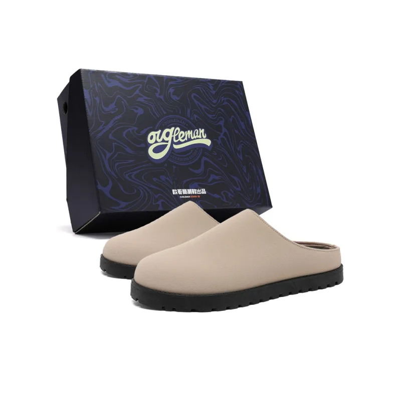 OUGLEMEN Rubber Sole Stitching Quiet, Odor Resistant, Slip Resistant Closed Toe Slippers Men's Box-5