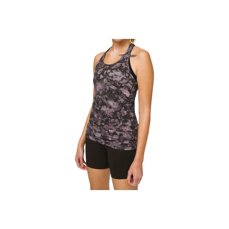 Lululemon Cool Racerback Sport Vests Women's Floral Phantom Ice Gray Mélange-0