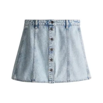 H&M Denim Short Skirts Women's Light Blue