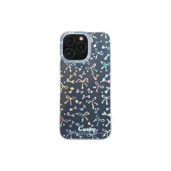 Wei Xin Acrylic Material Laser Polka Dot Bowknot Phone Cases Compatible With IPhone 16/15 Pro Max/Apple 13/14 Pro/Max