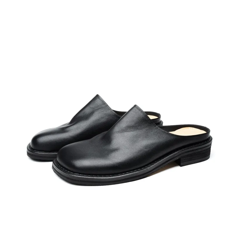 FED EVA Rubber Sole Odor Resistant, Abrasion Resistant Closed Toe Slippers Men's Black-4