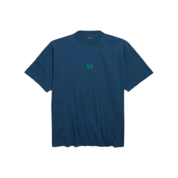 Balenciaga T Shirt Regular Fit Men's Dark Blue