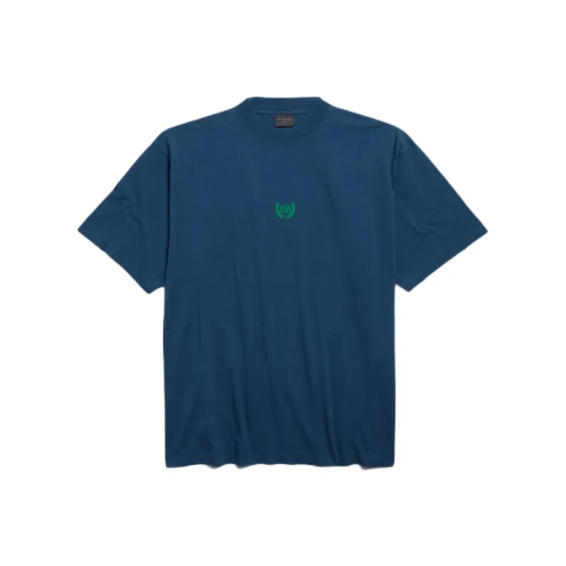 Balenciaga T Shirt Regular Fit Men's Dark Blue-0