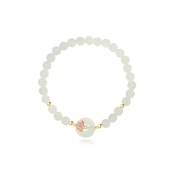 Royal Heaven's Choice Bracelets Pale Greenish White Jade Women's