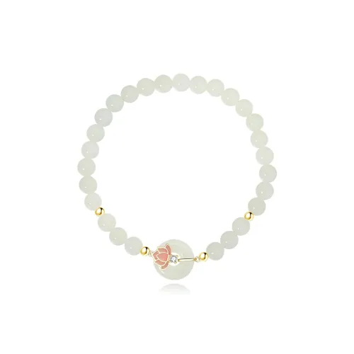 Royal Heaven's Choice Bracelets Pale Greenish-White Jade Women's