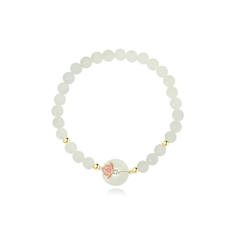 Royal Heaven's Choice Bracelets Pale Greenish White Jade Women's-0