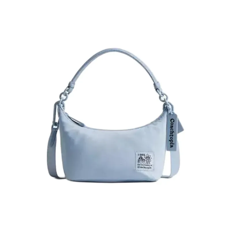Coachtopia Loop Recycled PET Plastic Shoulder Bag, Crossbody Bag, Handbag Large Size Unisex Sky Blue-0