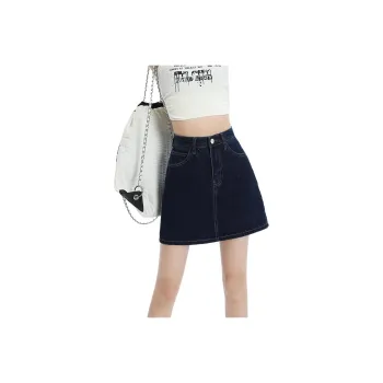 FOREVER 21 Denim Short Skirts Women's Dark Blue