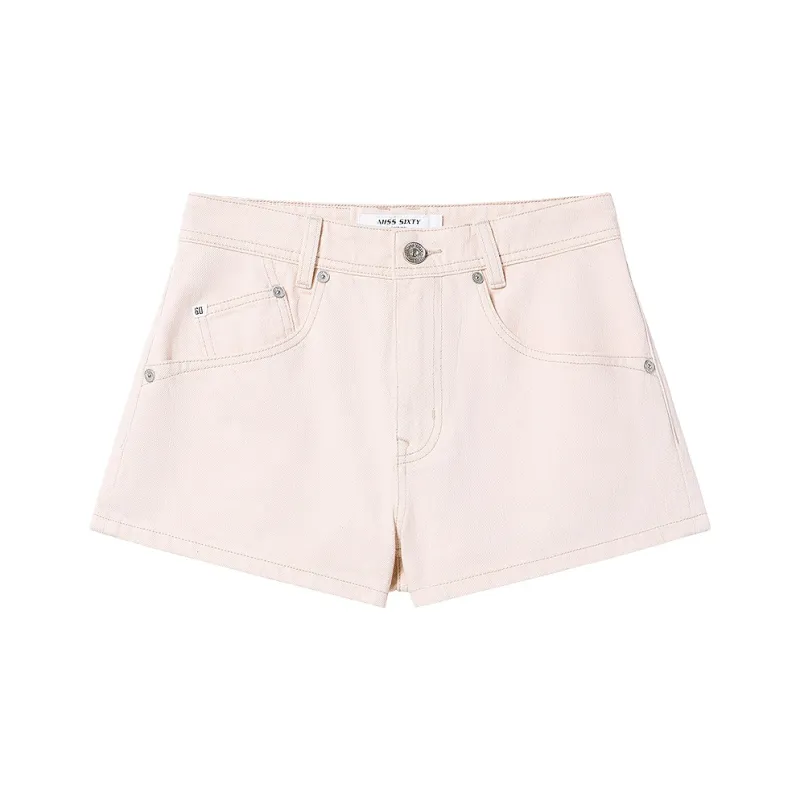 Miss Sixty Denim Shorts Women's Ecru-0