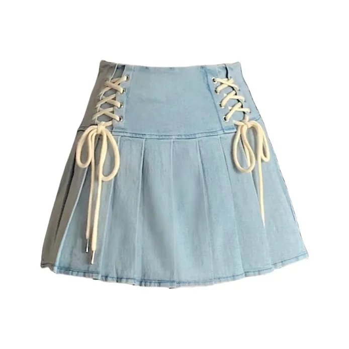 YGPRW Denim Short Skirts Women's-0