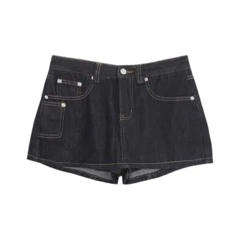 WEEKEND HUB Denim Shorts Women's Navy Blue