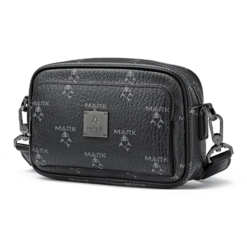FAIRWHALE PVC Shoulder Bag, Crossbody Bag Unisex Black-1