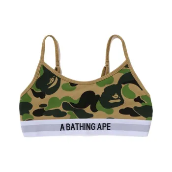 A BATHING APE Women's Abc Camo Sport Bra SS25 Green