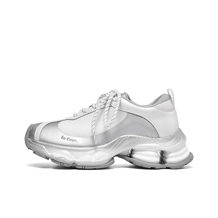 Lee Cooper Slip Resistant, Abrasion Resistant, Breathable, Height Increasing Low Top Chunky Sneakers Women's-6