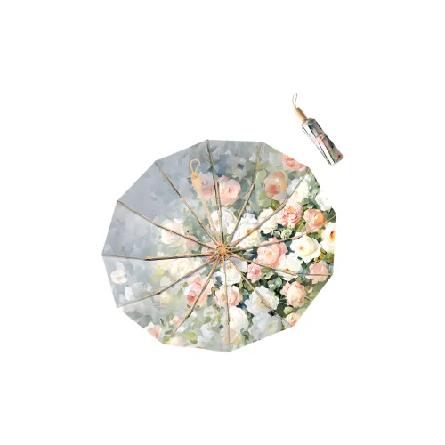 Imono Hand Open Folding Umbrella Rain And Sun Protection