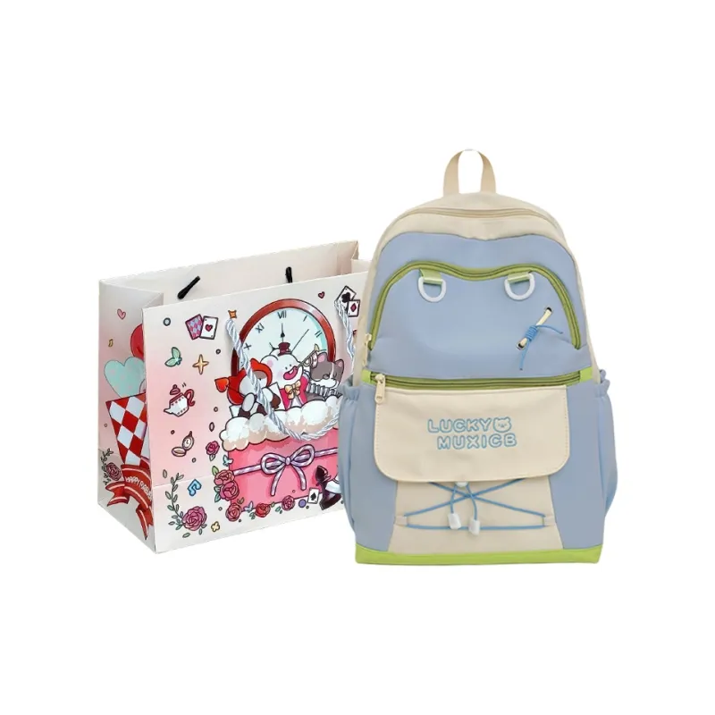 MOM'S HELPER Polyester Backpack Women's Pink/Purple/Blue/Black-8
