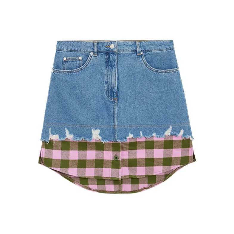 MOSCHINO Denim Short Skirts Women's Blue-0