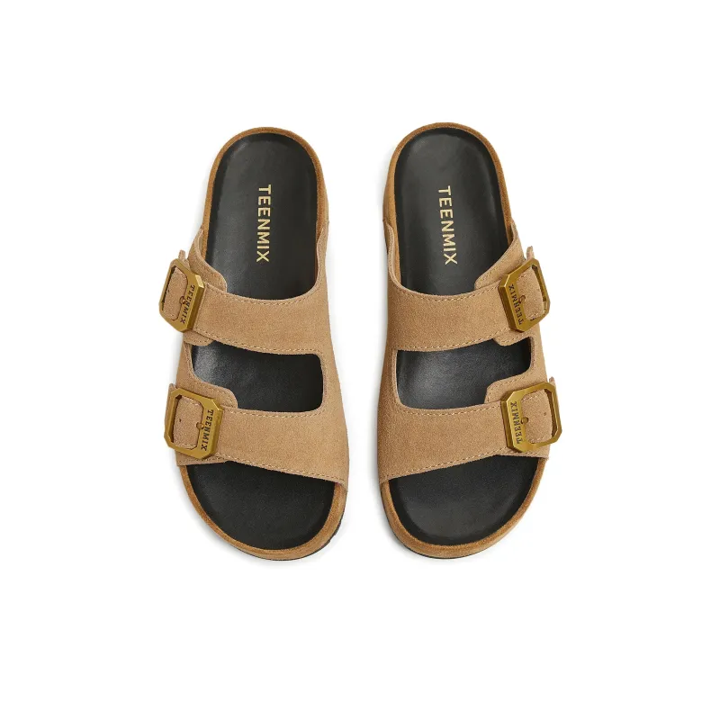 Teenmix Rubber Sole Slip Resistant Abrasion Resistant Cushioning Slide Slippers Women's-2