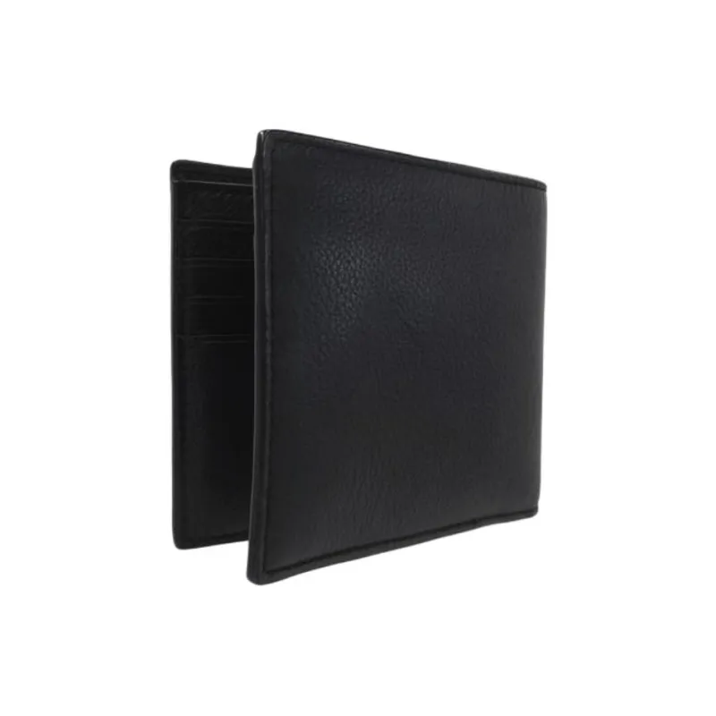 COACH Smooth Calf Leather Wallet Mini Men's Black-2